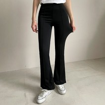 여성용 패브릭 스판 부츠컷 팬츠