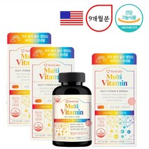 기초 영양제 멀티비타민 앤 미네랄 - 종합 비타민 성인 남성 여성 20대 30대 40대 50대 추천 효능 기능, 3통, 90정