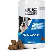 애완 동물 gnc 고급 개 보충제 60 또는 90 ct 개 비타민 개 건강 지원, 피부 및 코트, 90 카운트