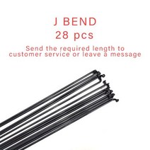 자전거 스포크 DT 스위스 챔피언 2.0 라운드 J-bend/straight Pull Head 구리 캡이 달린 검은, J-BEND 28pcs