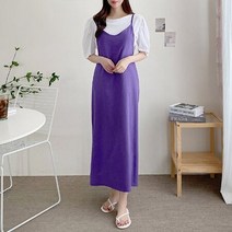 파스텔 오버핏 린넨 옆트임 랩 나시 맥시원피스 (5color)