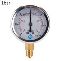 에어컨 냉매 게이지 1/4 BSP 하단 복합 압력 진공 글리세린 충전 68mm -1/10 Bar amp -350inhsi G8, [02] -1-1bar