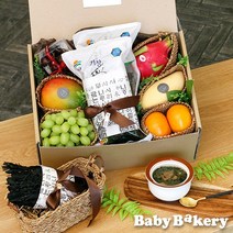 [출산축하 미역&과일박스] 산모님 고생하셨어요 B (출산선물 백일 돌)