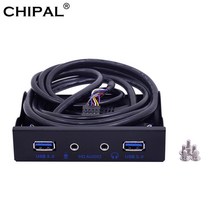 usb허브 c타입허브 호환 CHIPAL-20 핀 4 포트 USB 3.0 허브 PC 전면 패널 브래킷 HD 오디오 3.5mm 이어폰