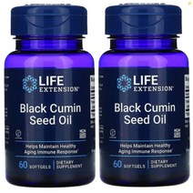 라이프익스텐션 블랙 커민 씨드 오일 60정 2통, 1개, 기본