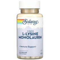 솔라레이 L-Lysine Monolaurin 1:1 Ratio 베지 60정, 1개, 기본