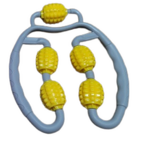 5롤 회전 롤링 종아리 마사지기, 1개, 옐로우