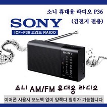 소니 고감도 휴대용 아날로그 라디오 캠핑 낚시 _ 229779EA, 본상품선택