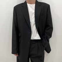 오버핏 하이퀄리티 롱 블레이저 셋업 남자 정장