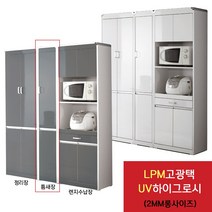 모드니가구 (국산-완제품) LPM+UV하이그로시-- 다용도장 주방가구 다용도 정리장 전자렌지수납장 틈새장 주방수납장 수납장 진열장 그릇장 식탁 정수기대 에어프라이어 베란다, 952번.쵸이스 틈새장-그레이