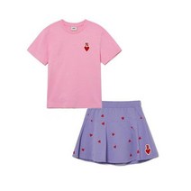 MLB키즈Heart 로고 반팔 티셔츠 상하세트(7ATSH0133-50PKS/7FSKH013