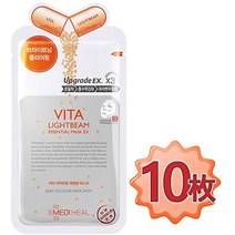 일본직발송 6. 【정규품】메디힐 비타 라이트 빔 에센셜 마스크 10장 MEDIHEAL VITA LIGHTBEAM ESSENTIAL, One Size_One Color, One Size_One Color, 상세 설명 참조0