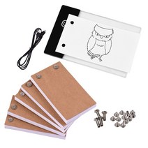 Flipbook 플립북 키트 애니메이션 종이 플립북 바인딩 나사 LED 라이트 패드 드로잉