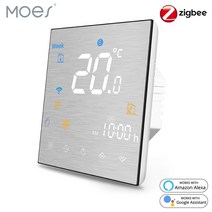스마트 온도 제어 시스템 moes tuya zigbee smart thermostat for waterelectric floor heating watergas 보일러 panel, 무선 허브