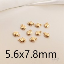 14K 골드 채워진 중공 곡선 심장 모양의 액세서리 diy 첫 번째 연결 귀걸이 매달려 장식품, 10PCS, 07 5.6x7.8mm