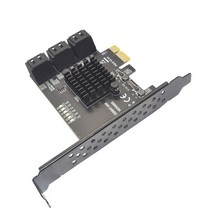 PCIE-SATA 카드 6 포트 SATA 3 PCI Express 확장 카드 SSD Synology ASM1166 칩용 PCI-E/PCIE SATA 컨트롤러 멀티플라이어, 한개옵션0