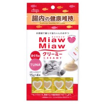 아이시아 먀우먀우 크리미 15g 4개입 고양이간식, 장건강케어