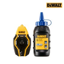 디월트 아토믹 9m 블루 초크 라인 세트 분통 포함 113g DWHT47258L 수평 선 표시 파란색, 단품