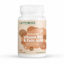 Ambrosial 비타민B12 엽산 Vitamin Folic Acid 60정
