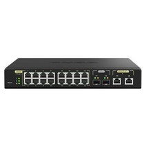 QNAP (큐 업) QSW-M2116P-2T2S 90W 10GbE PoE++ 및 30W 2.5GbE PoE+ L2 PoE 관리형 스위치