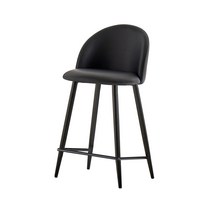 크리미 로우시트 바의자 아일랜드 식탁의자 2colors 홈바 높은의자, 시트높이60cm-블랙(굵은프레임)
