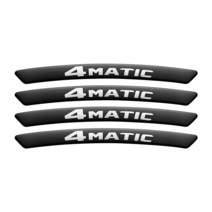 AMG 림 스티커 브라부스 휠 아이브로우 허브 메르세데스 벤츠 W177 W463, 02 Silver_03 For 4MATIC LOGO