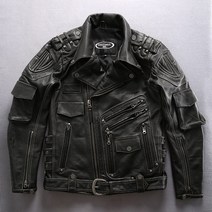 HARLEY ANGEL 오토바이 죽자켓 남성용 라펠 슬림핏 라이더가죽 자켓