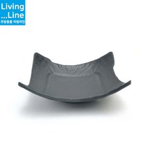 KT 퓨전토기 사각 멜라민 접시 샐러드 파스타 카페 한정식 나물무침 플레이트 업소용 브런치 레스토랑 중국집 분식 식기 한식 일식, 사각 검정