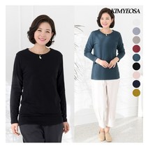 김여사 코튼 데일리 라운드 티셔츠 엄마옷/마담옷/중년여성/50대/60대