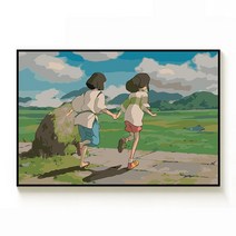 DIY 일본 애니 집콕 취미 센과치히로 유화 그리기 피포페인팅 그림 색칠 16종, 9665