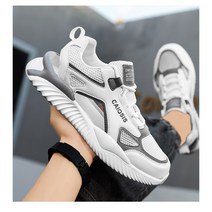 YAPOGI 샌들 남성 여름 아웃도어 펀칭 메쉬 베이커리 트렌드 키높이 스포츠 아웃도어 비치화