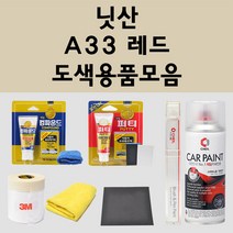 닛산 A33 레드 주문 자동차 붓펜 카페인트 도색 스프레이 퍼티 컴파운드 차량용, 닛산:컴파운드