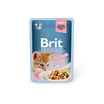 브리트 캣 프리미엄 파우치 습식사료 그레이비, 84개, 85g, 치킨 키튼