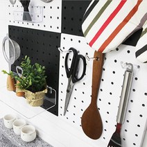 인테리어 페그보드 책상 타공 패널 판 망 펀칭 판넬 게시판, 검정, 검정, 1개