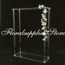 웨딩장식 스타일의 투명 아크릴 꽃 스탠드 웨딩 중앙 장식품 테이블 장식 적 기둥 바닥 소품, [04] 5PCS 80CM Tall