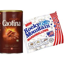 Caotina 카오티나 스위스 초콜릿 드링크믹스 17.6oz(500g) + 로키 마운틴 마쉬멜로 미니스 5.29oz(150g) 세트, 1개, 개