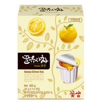 꽃샘 꿀유자차 포션 15p, 450g, 6개입