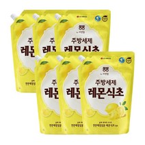 퐁퐁 레몬식초 주방세제 리필, 1.2L, 6개