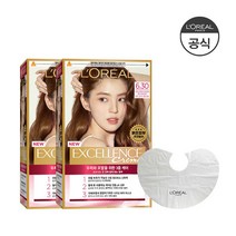 [로레알파리] [기획세트][로레알 파리]엑셀랑스 크림 염모제 2개+케이프, 상세 설명 참조, 직접입력1:6.66호-밝은갈색(적빛) X2, 상세 설명 참조
