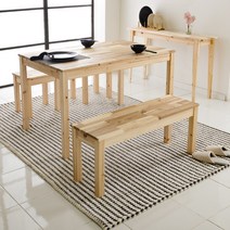 식탁의자 테네로 2인의자 1000x300X420 아카시아 도장, 단품