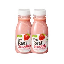 풀무원 아임리얼 스무디 스트로베리 요거트 가족 회사 탕비실 음료 간식 과일 건강 쥬스 190ml 2개 1세트, 3세트