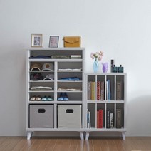 Sunshine 칸막이 책장 서류함 사무실 보관함 정리 선반 오픈 책꽂이, 화이트