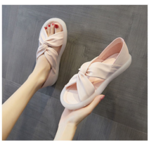 ZZJJC 아쿠아 슈즈 샌들녀 패션에 플랫슈즈 투웨이 미끄럼 방지 워커 젤리 슈즈 신어