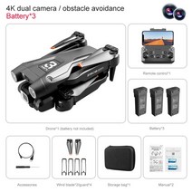 미니 Z908 pro 프로 드론 4K HD 전문 듀얼 카메라 광학 흐름 현지화 장애물 회피 헬리콥터 무인 항공기, Z908 Pro 3 Battery