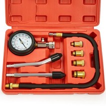 압력센서 압력계 압력게이지 공조기 인디케이터 유량계 8pcs 엔진 실린더 압축 테스터 키트 자동차 도구 게이지 실린더 압축 가스 엔진 압력 테스트 키트 0-300psi, 빨간색
