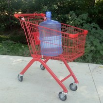 스튜디오 촬영 소품 쇼핑카트 핑크 캐리어 손수레 마트카트 짐옮기기 마트 장바구니, 1개, 헤링본레드