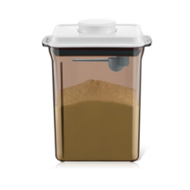 밀키보틀 밀크 파우더 분유 디스펜서 2300ml, 브라운투명 + 화이트, 1개