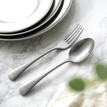 홈카페 레스토랑 심플 무광택 빈티지 양식 커트러리, 사이드스푼