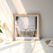 Mar.05 100번 서화상 표구외테국화서예틀원목액자정사각형 액자에 벽걸이 맞춤 사이즈Z, 통나무 색