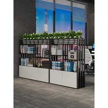 인테리어 파티션 진열장 겸용 사무실 원목퍼타션, 칸막이4도어 80x30x128 월넛색상